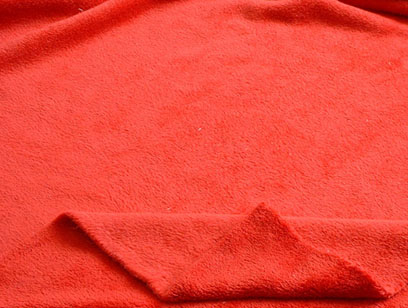 Solid red coral velvet